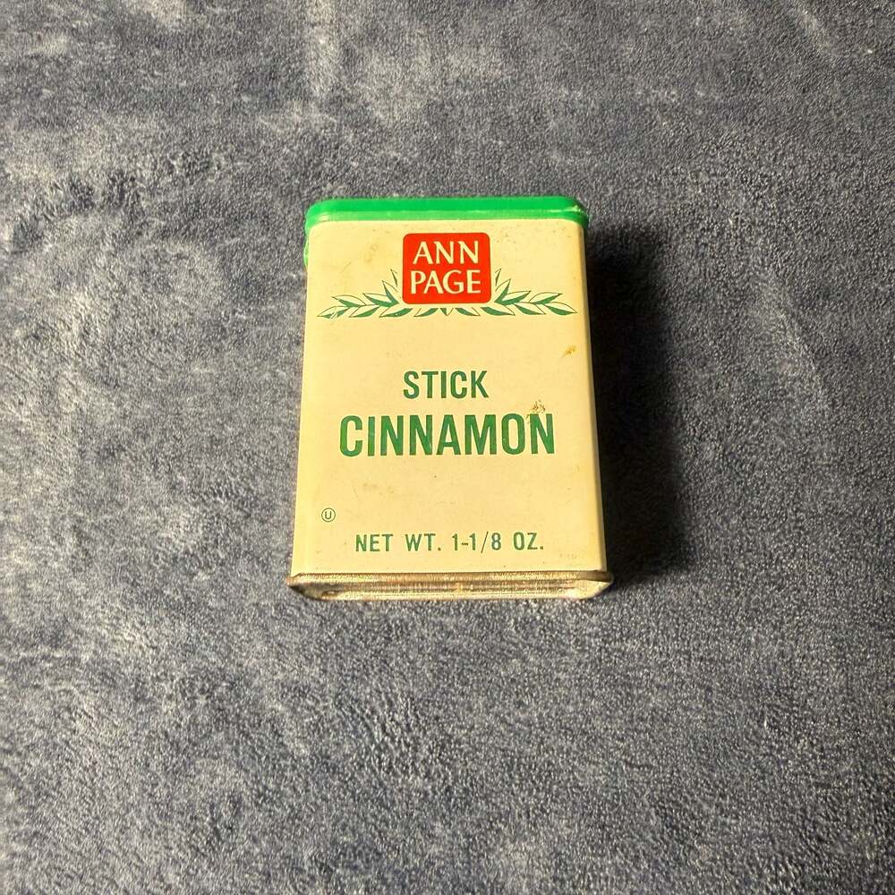Vintage Ann Page Stick Cinnamon Metal Spice Tin